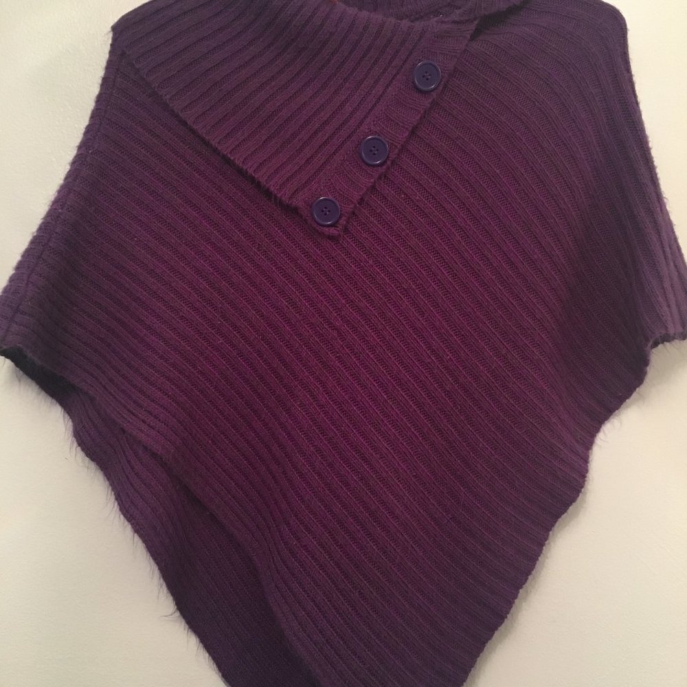 Purple Girls Medium Poncho